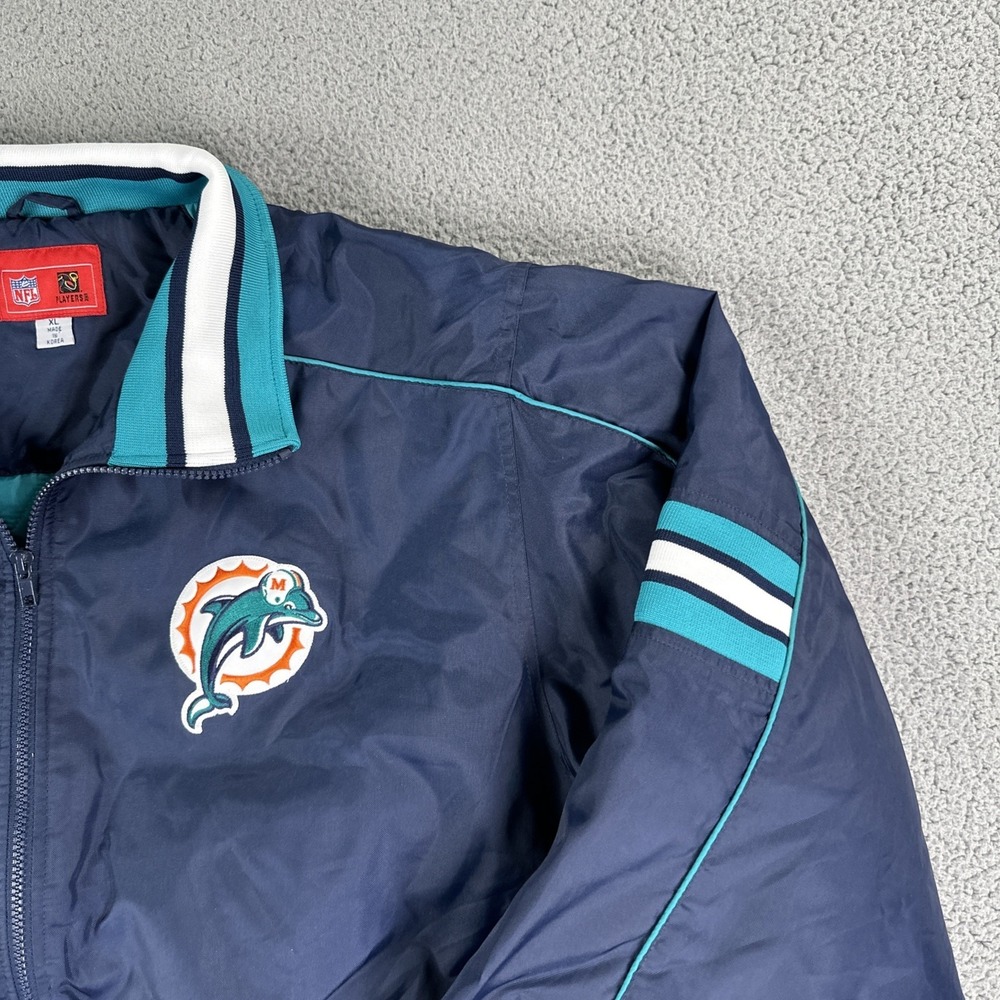 VTG NFL Players INC Miami Dolphins Ricky Williams Jacket Men XL Blue Embroidered - Picture 10 of 16